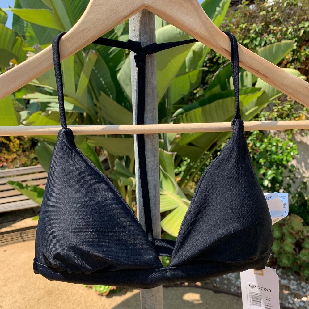NWT Roxy Black Bikini Top